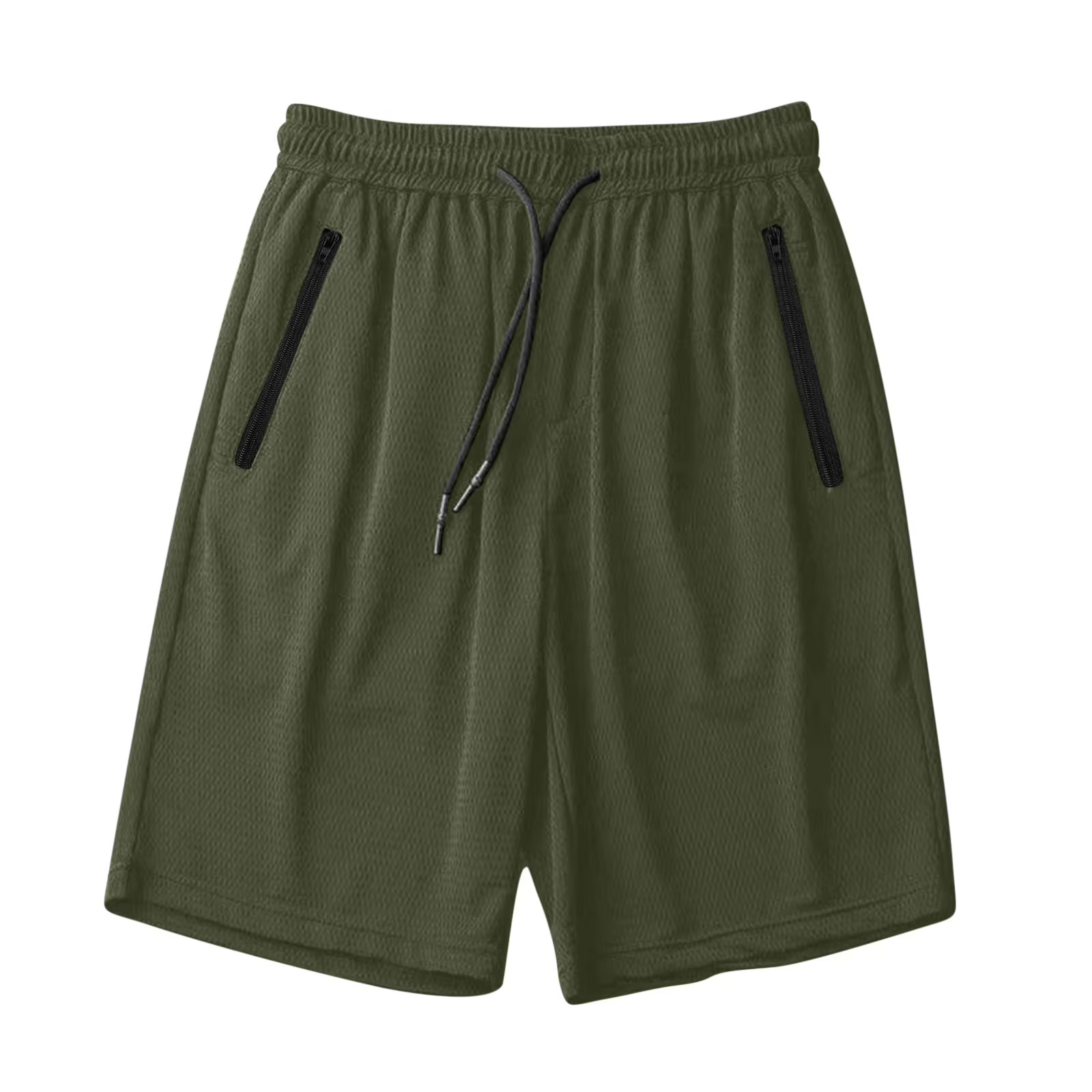 Olive Green Knee Length Training Shorts