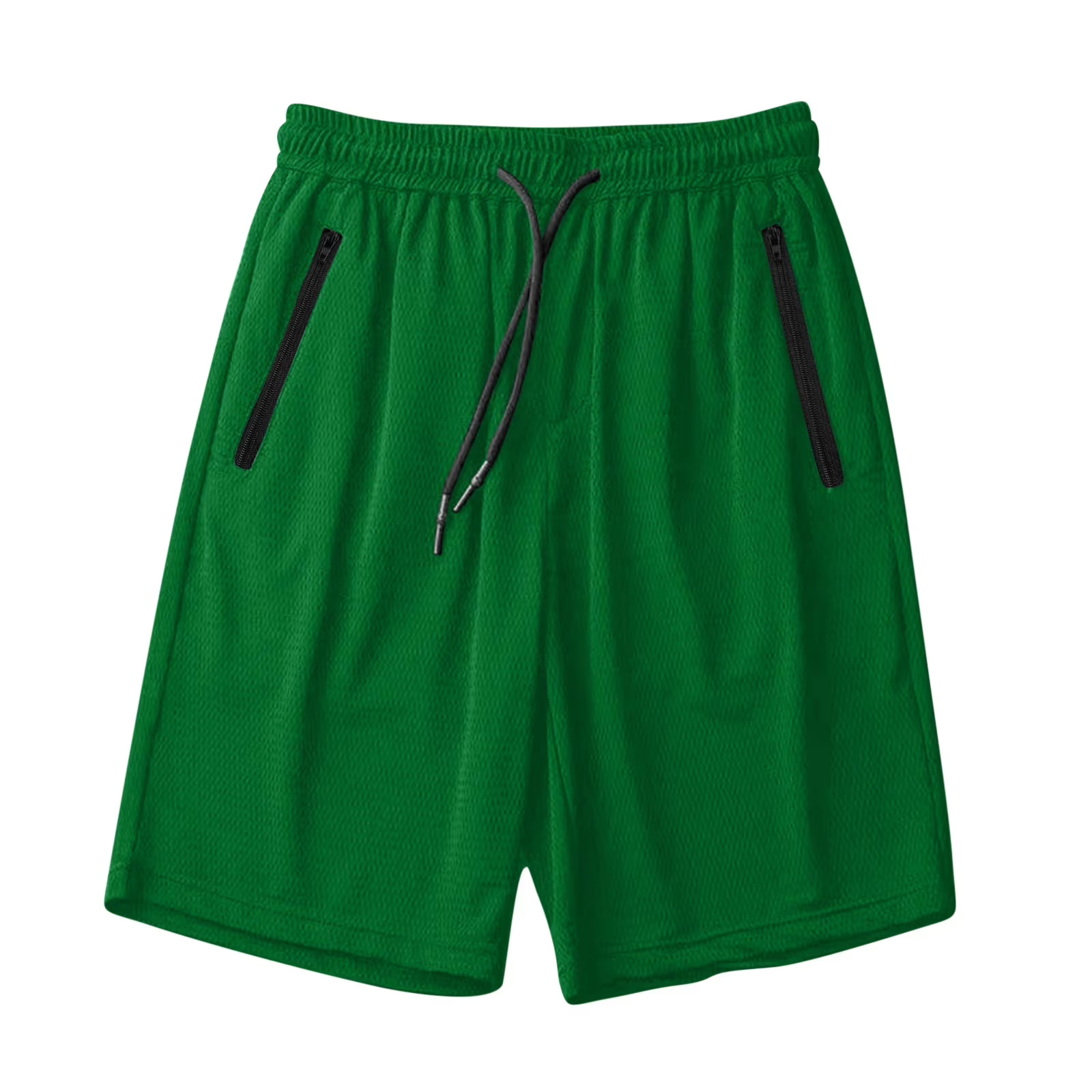Green Zip Pocket Running Shorts